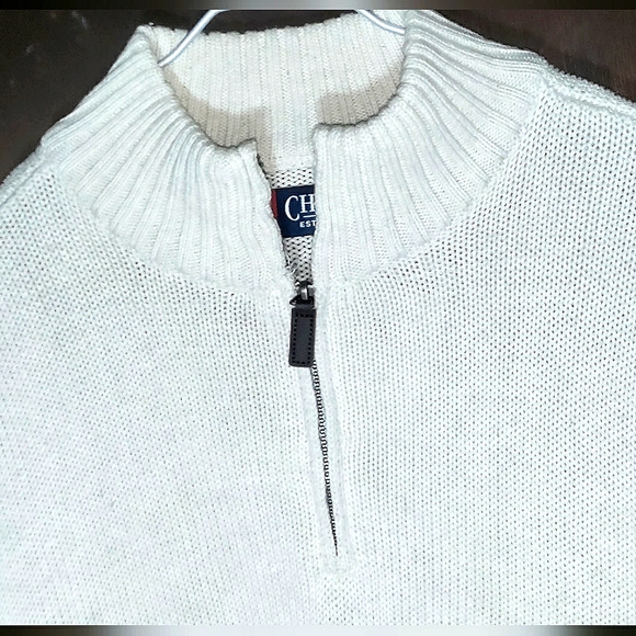 New CHAPS Ralph Lauren Mock Neck Sweater! Cream. Men, XL. Unisex Item. - Picture 2 of 6